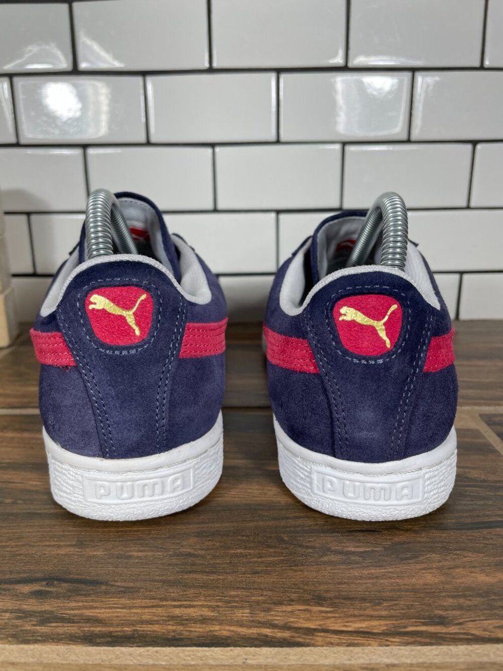Puma Suede Classic Shoes Womens Size 8.5 Crown Blue Red Casual Low Top Sneaker - Picture 4 of 13